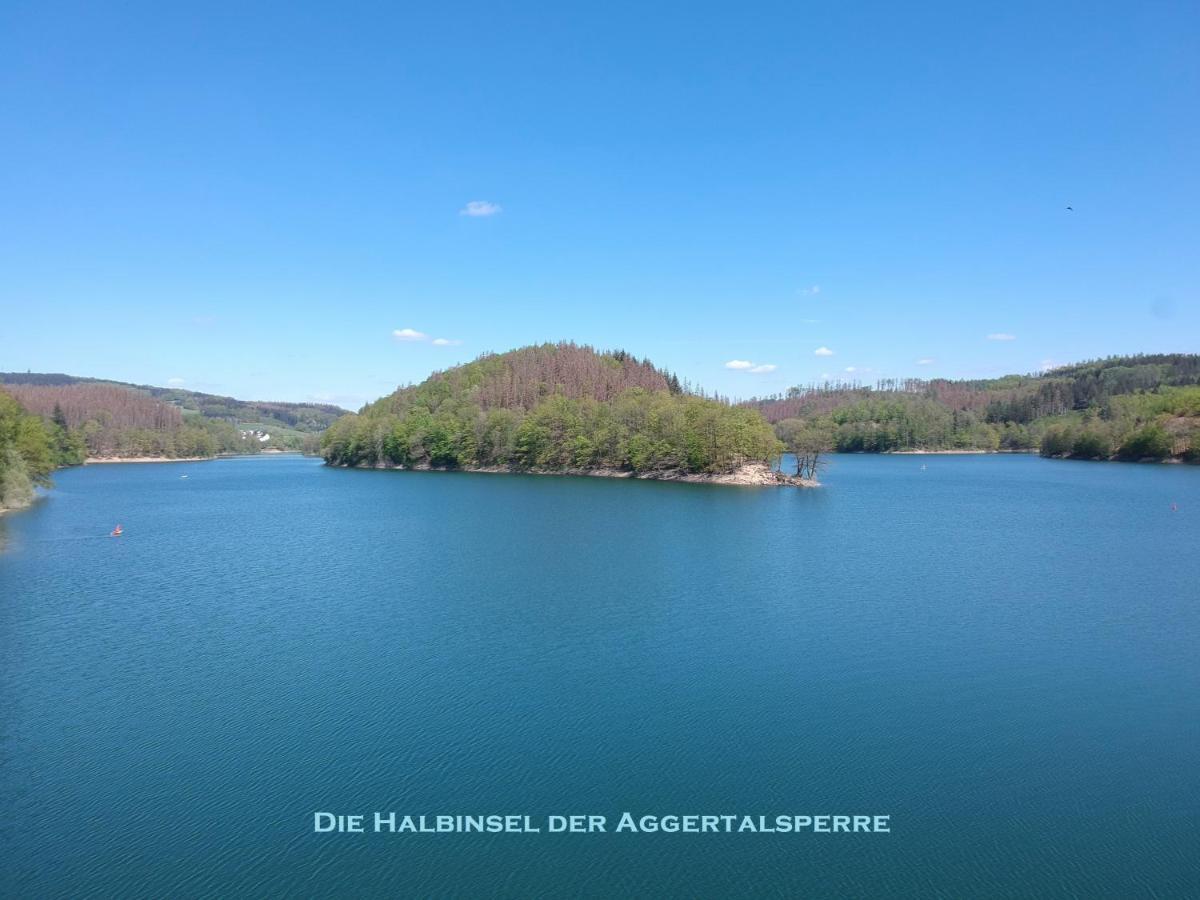 Seeblick-Ferienwohnung Im "Ferienhaus Agger-Blick" Mit Traumhafter Sonnen-Terrasse, Sauna, E-Kamin & Kajak Gummersbach Extérieur photo